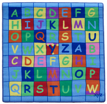 Teppich Alphabet quadratisch